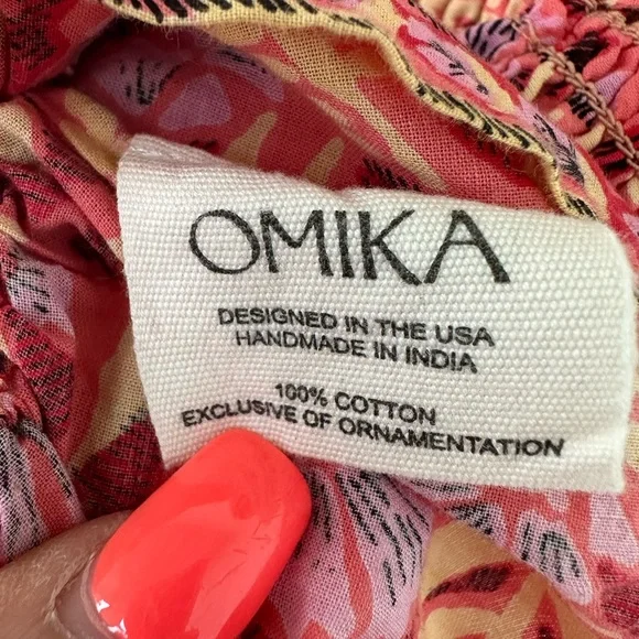 Omika Anthropologie Lana Cotton Tank Top Margo Poppy Small - Picture 9 of 9